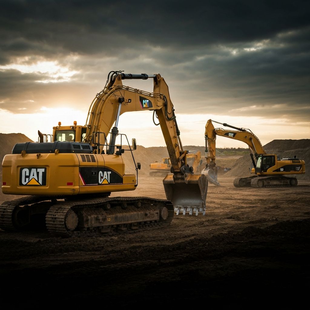 Excavator on job site
