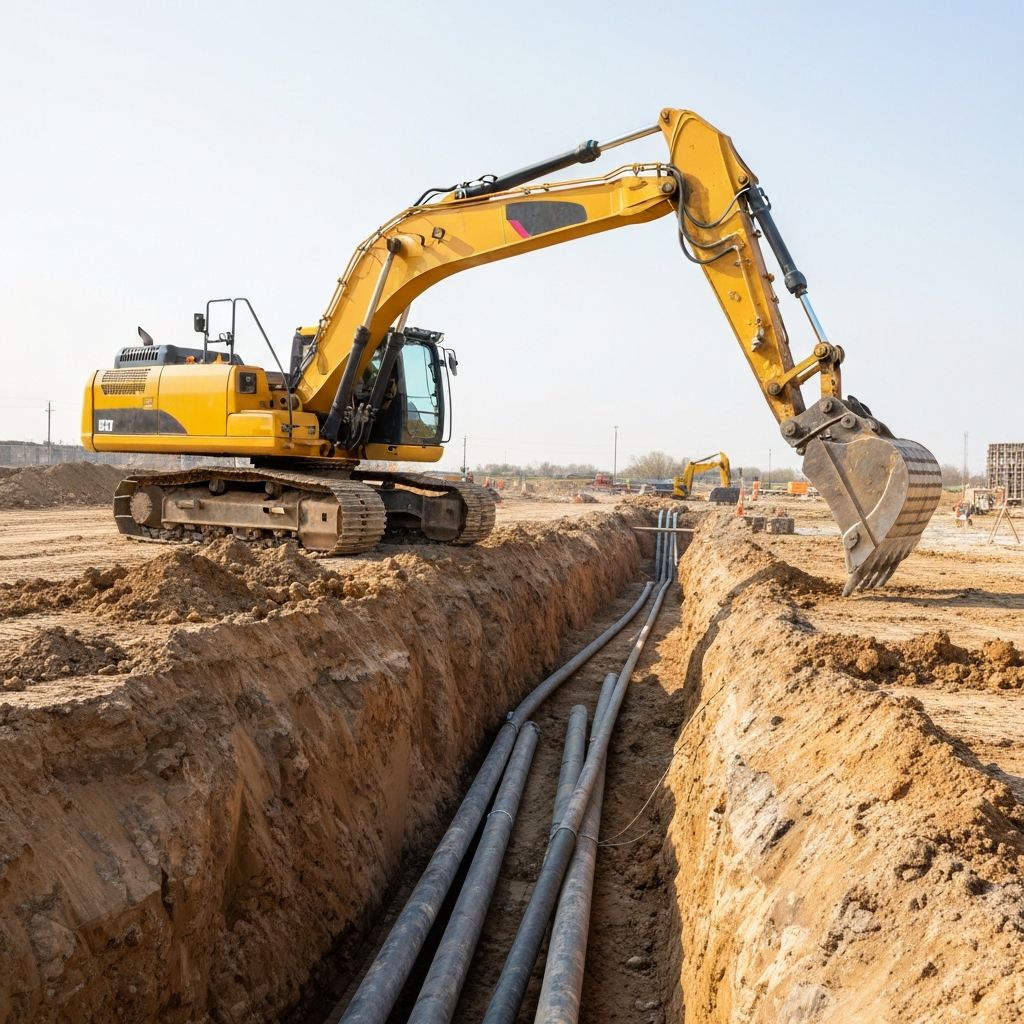 Trenching for utilities