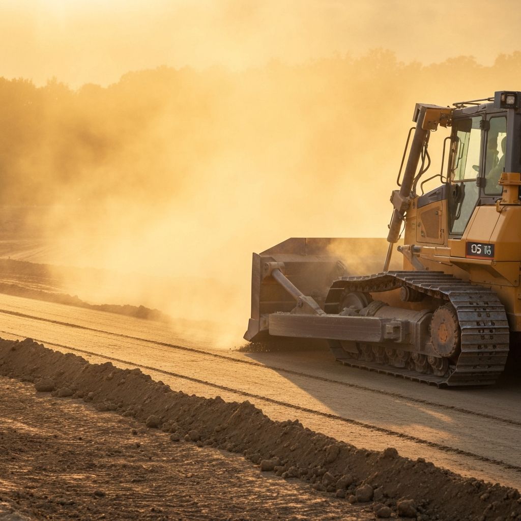 Land grading in progress