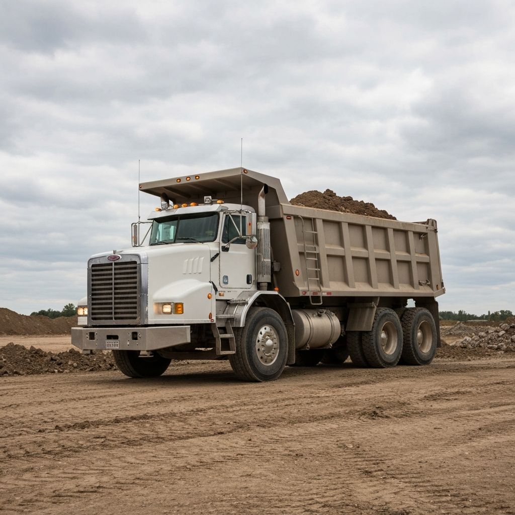 Dirt hauling with dump truck